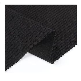 Shaoxing Textile TR Polyester Rayon Hacci RIB French Terry Knit Fabric Anti-Pill Stretch Sheer for Girls