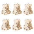 20 Pieces Wooden Bunny Ornament Easter Wood Crafts With Base for DIY