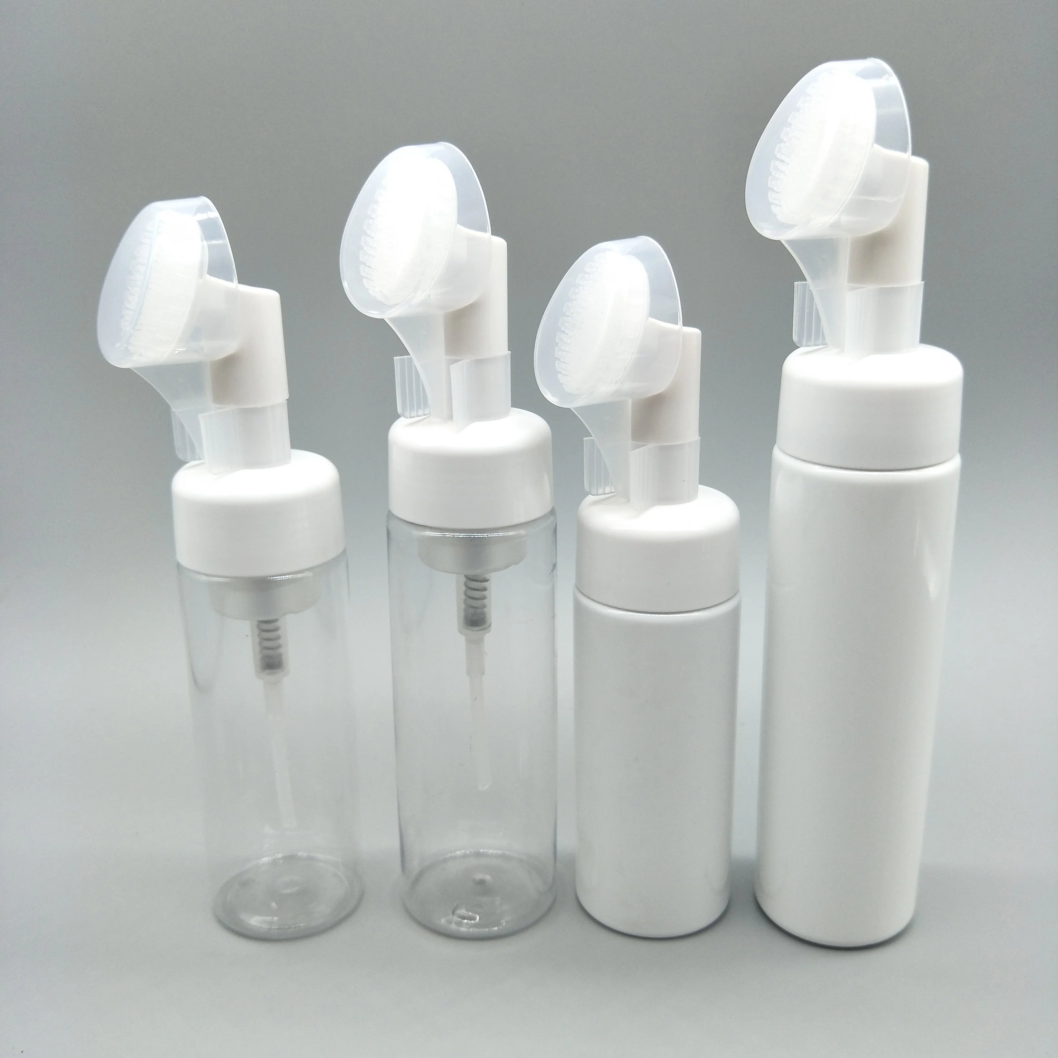 100ml 120ml 150ml 200ml PET Liquid Soap Face Cleansing Foam Plastic Bottle with Pump Sprayer for Clothes Washing Screen Printed