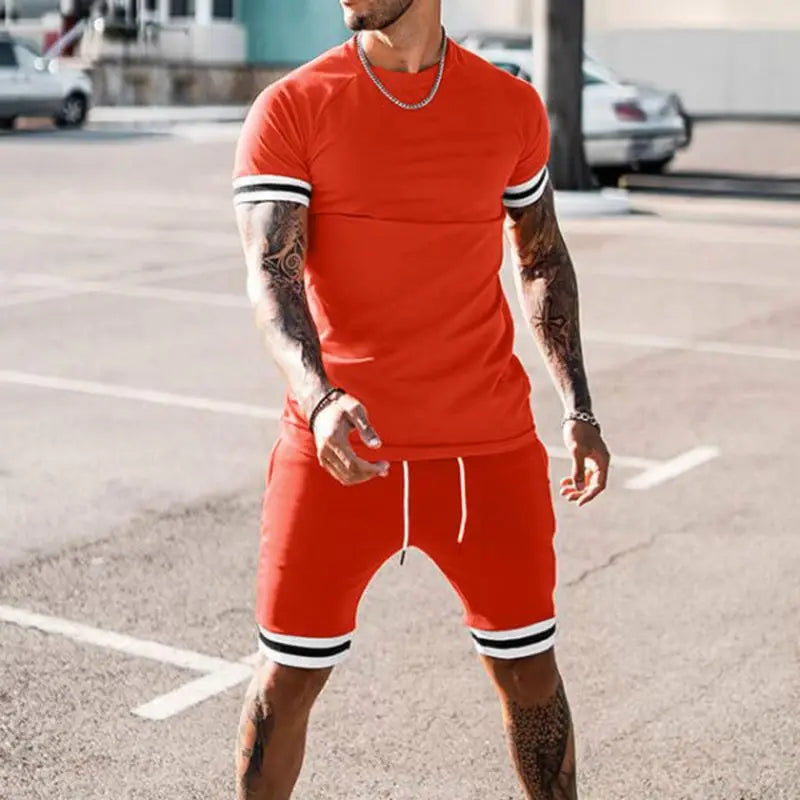 Custom Designer Logo Men Summer Shorts Sets Sweatsuit Tracksuit 2 Two Piece T Shirts and Short Set for Men Jogging Wear