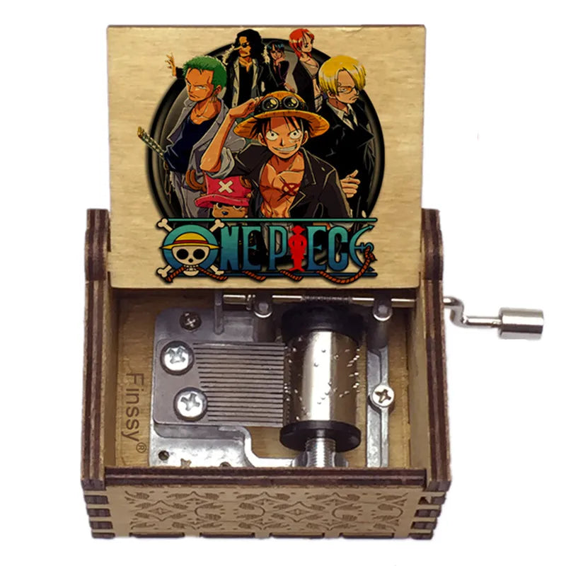 Color Printing Anime  We Are Song Theme Hand Crank Music Box Movement Wooden Classical Kids Gift 61