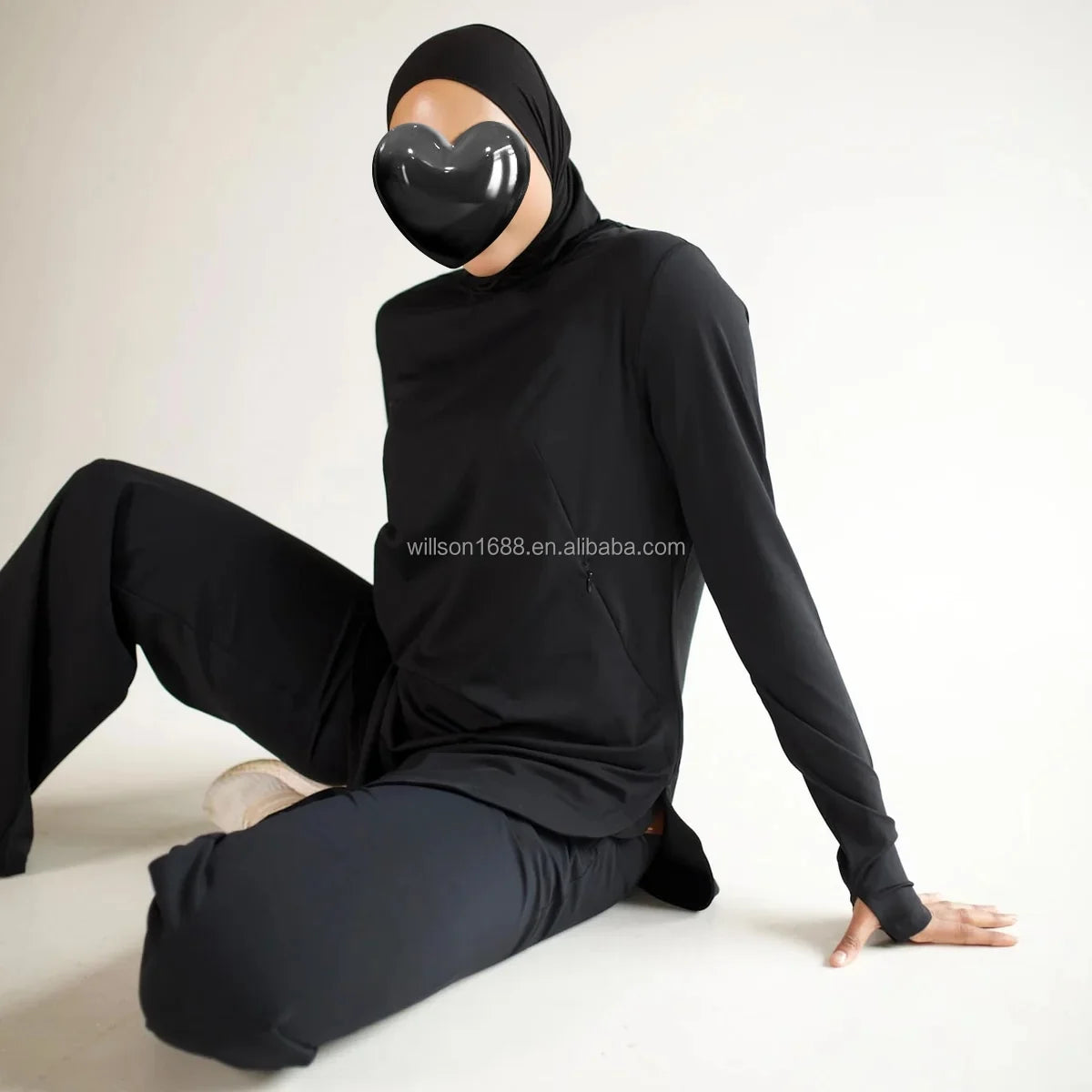 2025 Modest Sports Polyester Sports Top Breathable Fabric Essential for Every Season Wardrobe Plus Size