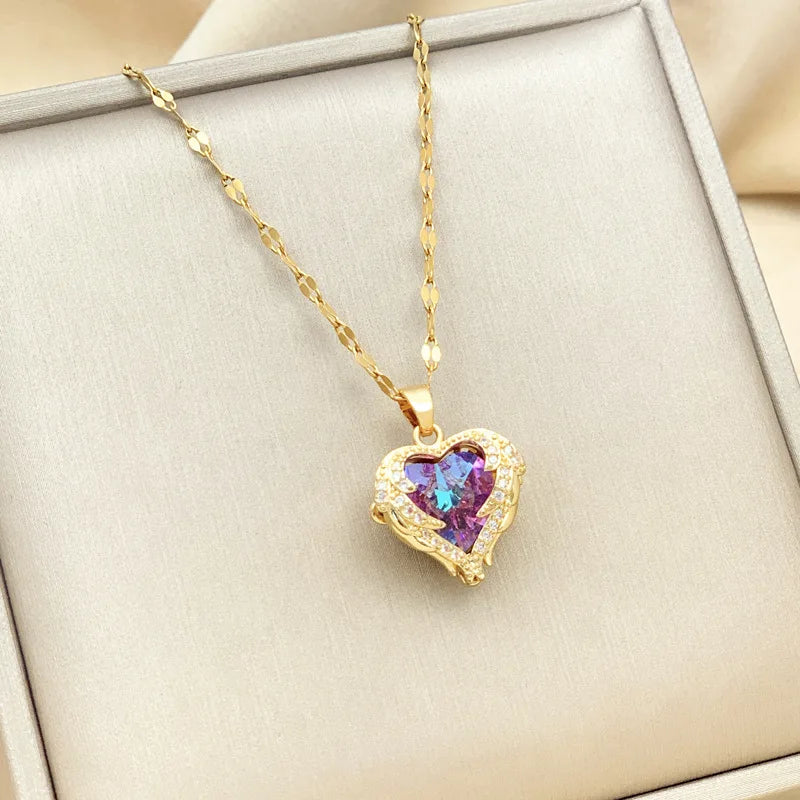 Pendant Titanium Steel Necklace Female Korean Style Light Luxury Girlfriends Girlfriend Clavicle Chain Jewelry Factory Wholesale