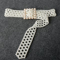 Fashion Ladies Beaded Belt 5CM Extra Wide Pearl Waist Seal Decorative Accessories