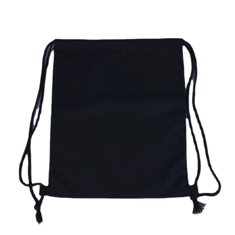 Hot Sale Customized logo Plain Natural Shopping Cotton Bag Draw String Backpack Cotton Canvas Drawstring Backpack