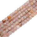 Natural Cherry Flower Sakura Agate Barrel Gemstone Loose Beads for Jewelry Bracelet Necklace Making Size 8mm