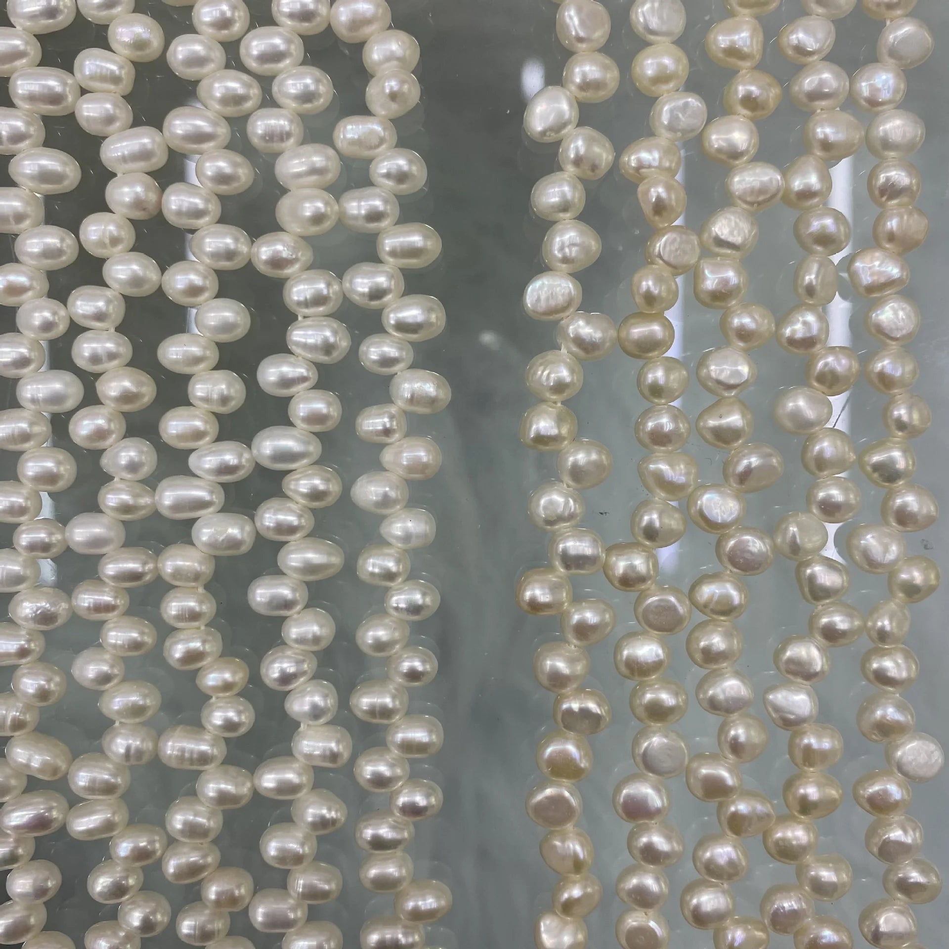 Popular Products Wholesale Price 2A-4A 5-10mm Natural Freshwater Special Hole Drop Shape Pearls Strand