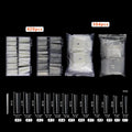 3XL Nail Tips No C Curve 420Pcs Box Square Stiletto Extra Long Straight ABS Nails Custom LOGO XXXL No C Cover Coffin Nail Tips