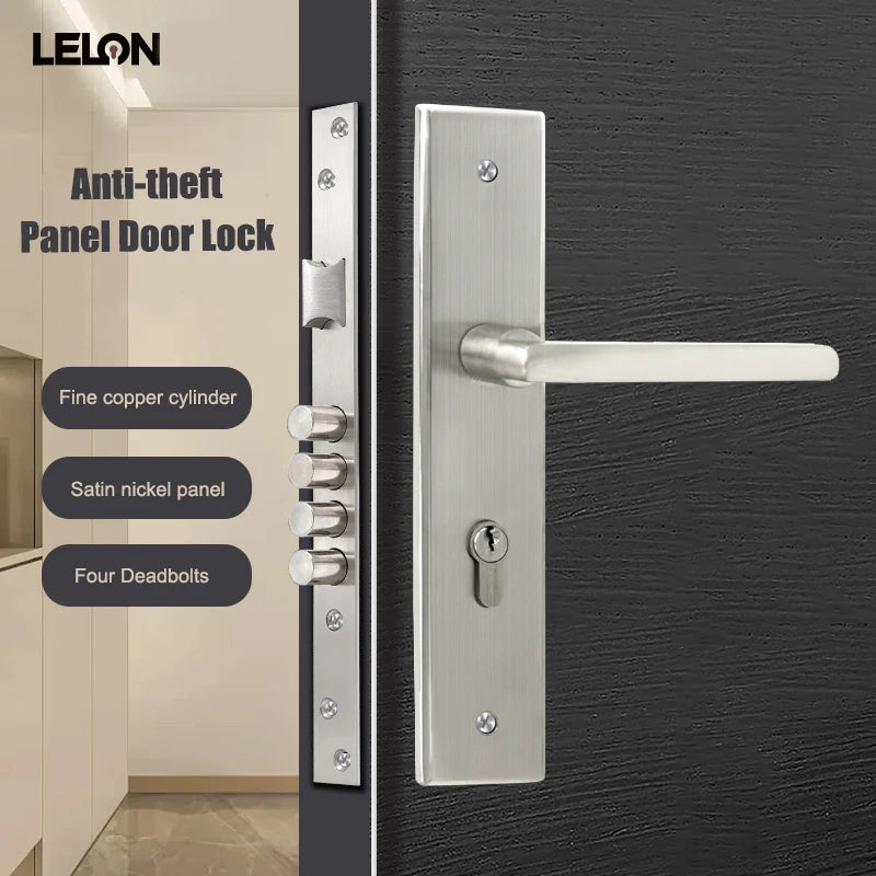 Factory Direct Sale High Security Door Handle with Plate Mortise Door Lever Handle Locks