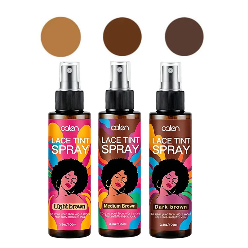 Oalen Custom Private Label Frontals Dark Brown Middle Brown Light Brown Lace Tint Spray for Wig Hair Extensions