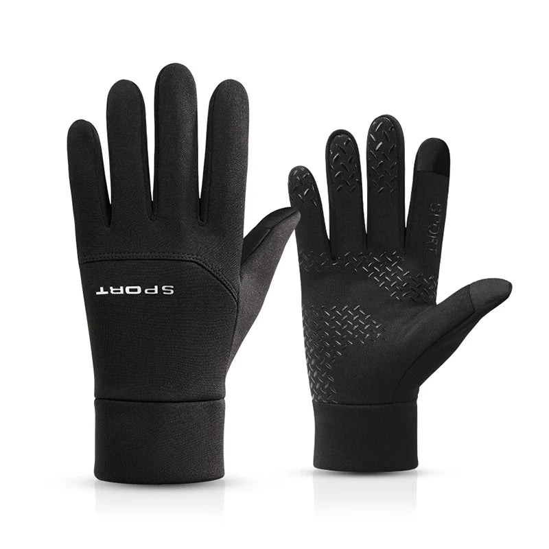 Custom Logo Windproof Sport Bike Riding Waterproof Man Touch Screen Thermal Hand Winter Gloves