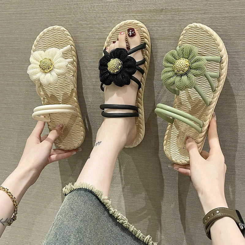2024 New Style Strappy Sandal Flat Heel Comfortable Fashion Sandals for Women