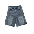 DENIMGUYS Streetwear Mens Carpenter Shorts Fashion Baggy Men's Emboss Jorts Work Half Pants Loose Carpenter Denim Jean Shorts