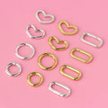Personalized Twist Heart Connection Clasp 925 Sterling Silver Oval Round Clasp for Jewelry Making Accessories