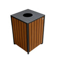 Outdoor Composite Wood Garbage Container Trash Can Park Street Eco Friendly Pretty Waste Bin Public Commercial Recycling Dustbin