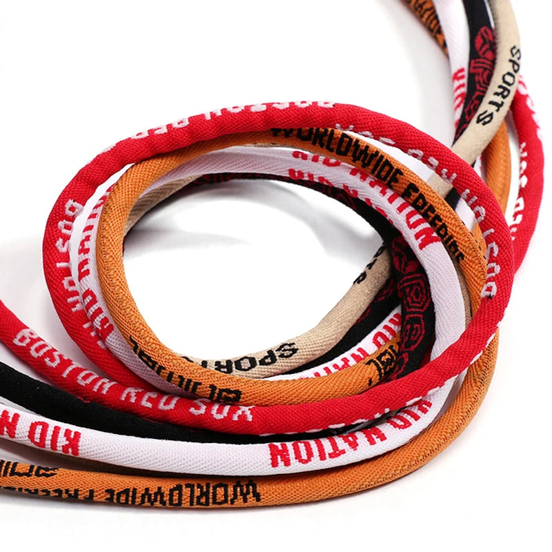 Custom Logo Waterproof Nylon Jacquard Cord-Eco-Friendly High Tenacity Garment & Shoes Use Cords