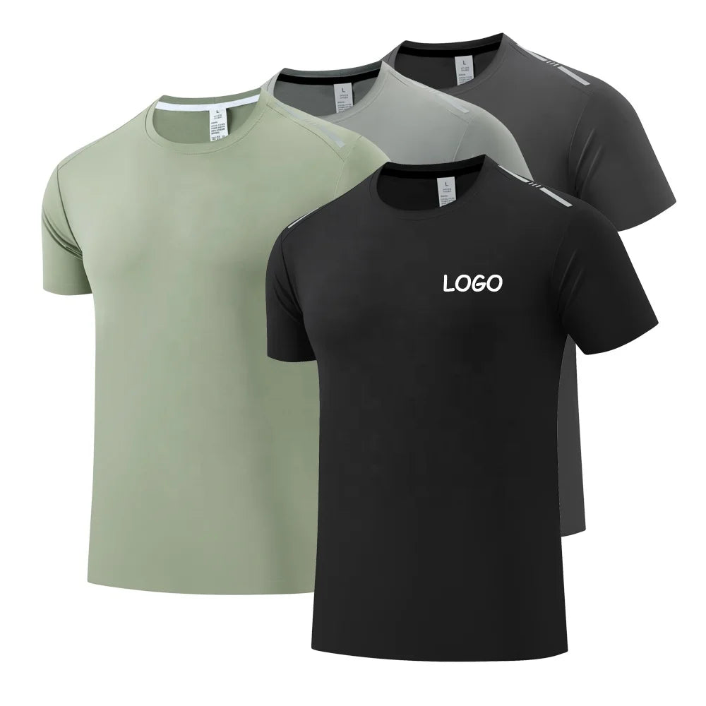 Dropshipping New Type Lightweight Quick Dry Fitness Clothes Men's Slim Sports T-shirt Breathable Men's T-shirt
