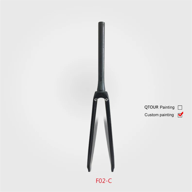 Wholesale Carbon Fiber & Titanium F02 Road Bike Quick Release Center Lock Side V Brake Racing Fork for BMX/Kids' Bikes MegaBDM