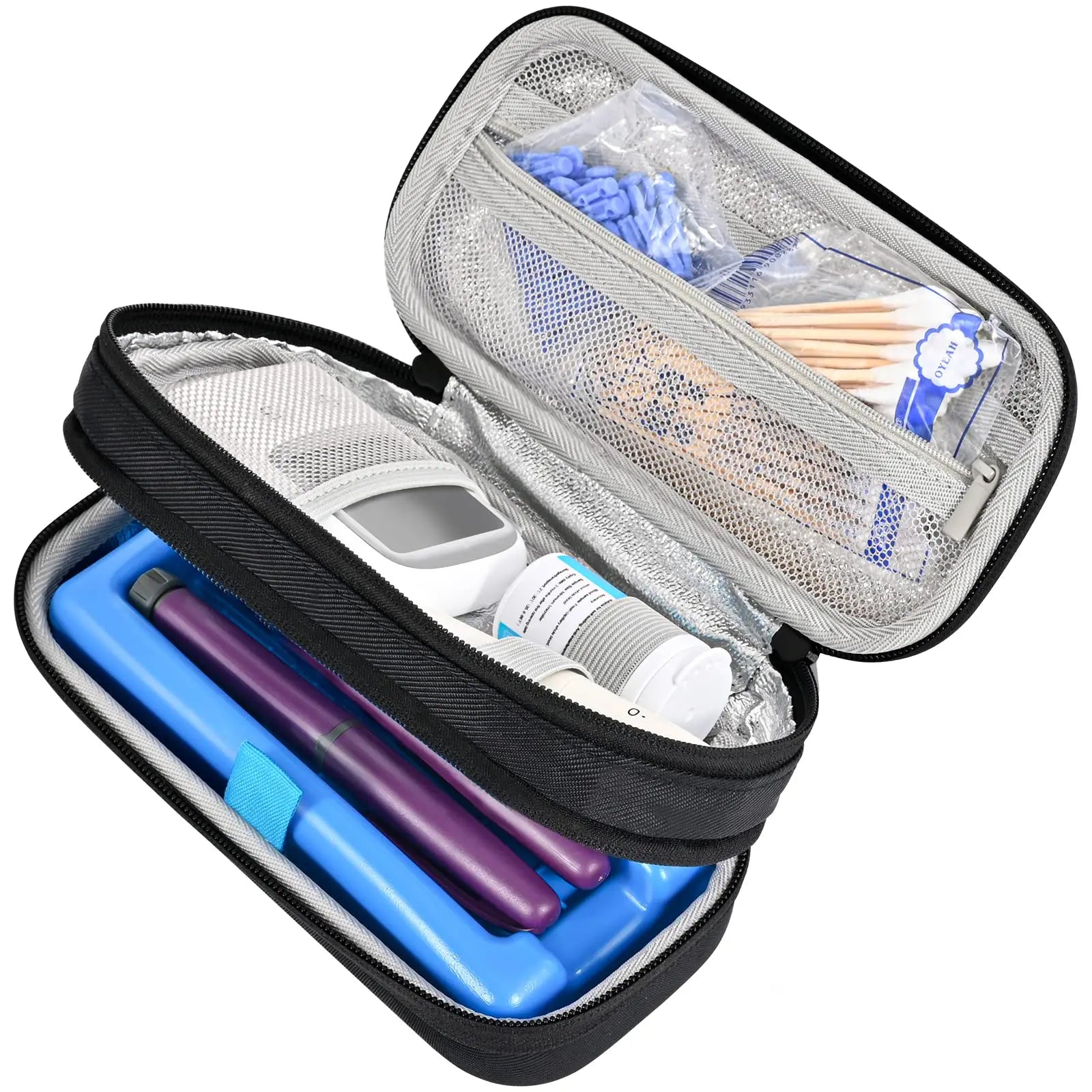 Waterproof EVA Hard Insulin Cooler Bag Portable Travel Case for EVA Insulin Pen Case Storage with Zipper Closure Protective case