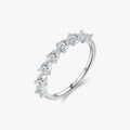Prong Setting Stackable Ring for Women Gift Fine Jewelry 925 Sterling Silver Simple Water Drop Pear Cut CZ Finger Ring