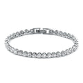 SC Hot Selling Fashion Jewelry Bracelets Shiny Diamond Bracelets Simple Round Tennis Bracelets for Women