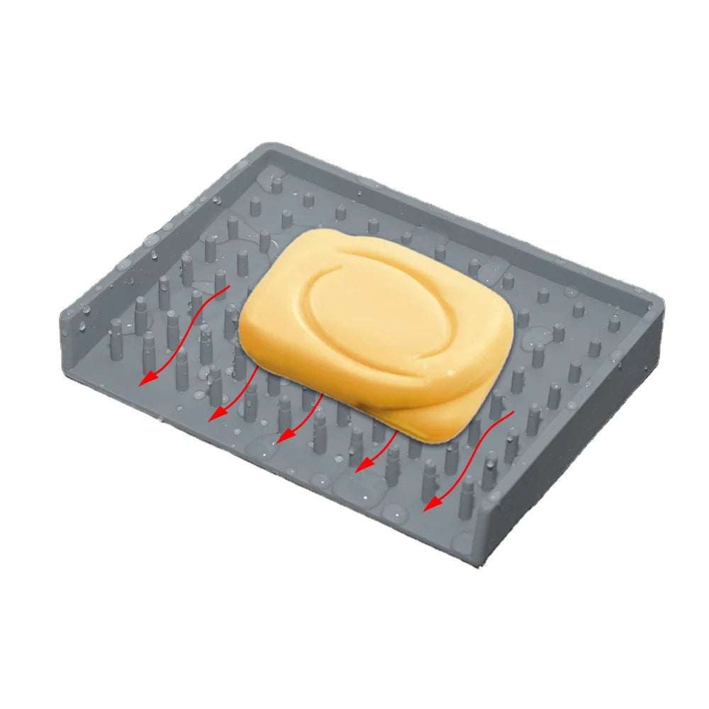 Soap Holder Case Box Travel Soap Dish with Drain Eco Friendly Bathroom Silicone Soft Bag Custom Kitchen Accessories