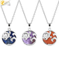 CSJA Wholesale Animal Tortoise Pendant Natural Stone Amethyst Opal Orange Jade Necklace Jewelry H073