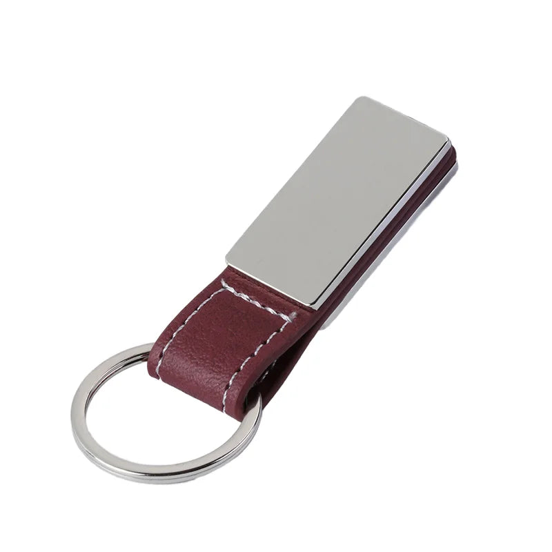Personalized Logo Blank Faux Key Chain Holder Custom Luxury Car Pu Leather Keychain Products for Laser Engraving