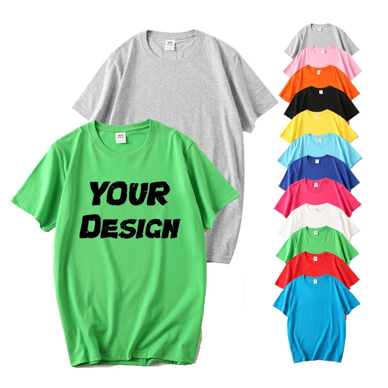 Wholesale 100% Cotton Knitted O-Neck Men's T-Shirt Custom Size Casual Short Sleeve Sport Printed Pattern Blank Plain Design