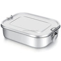 Factory Price Custom Logo Rectangle Food Container Stainless Steel Lunch Box with Silicone Lid