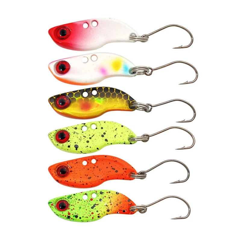 WEIHE 2.5g 3.5g 5g 9Colors Artificial Zinc Alloy Metal VIB Fishing Lure Sinking Bait Mini VIB Lures for Casting