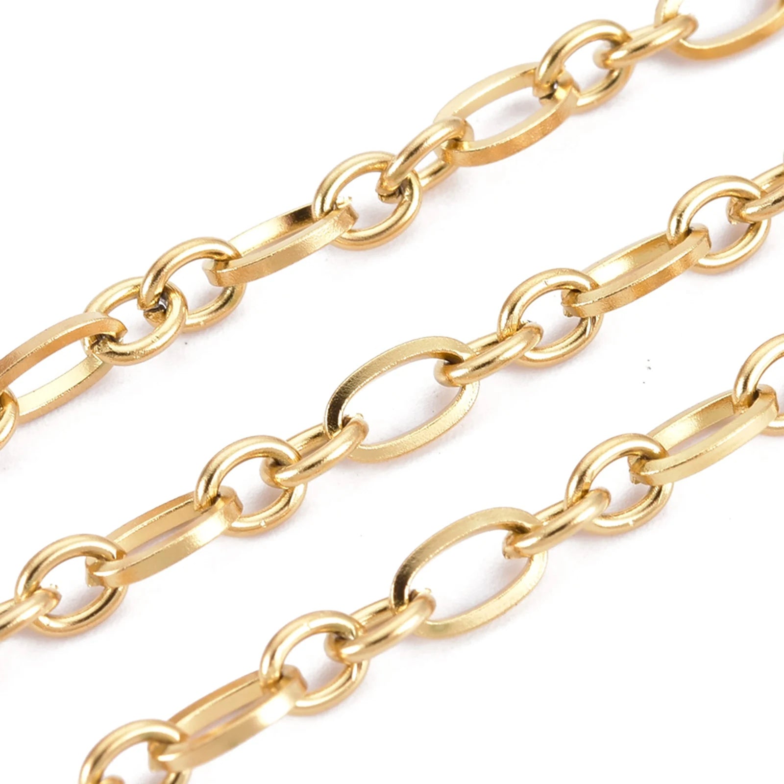 3mm 304 Stainless Steel Mother Son Figaro Chains
