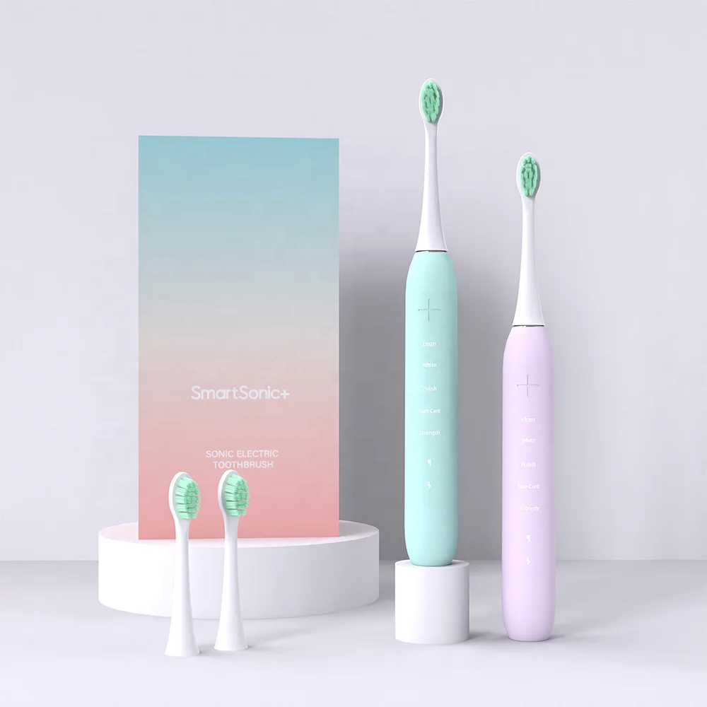 Purple Fast Charging Type-C Whitening Sonic Rechargeable Electric Toothbrush Waterproof IPX8