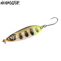 NEWMAJOR 2g 3.5g 5g Printed Trout Spoon Copper Metal Artificial Hard Bait for River Lake Stream Fishing
