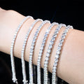 Redleaf Moissanite Tennis Bracelet 18K White Gold Plated 925 Sterling Silver 3/4/5MM D Color VVS Moissanite Tennis Chain