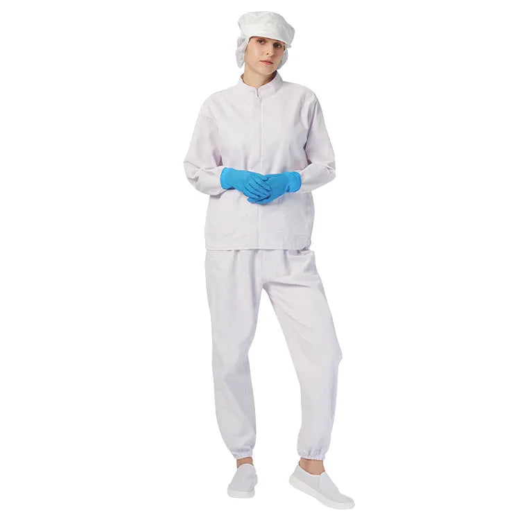 Hanyang Clean Industry Food Factory Uniforms Anti-static Breathable Dust-proof Sweat Absorbing Level D Protection Comfortable