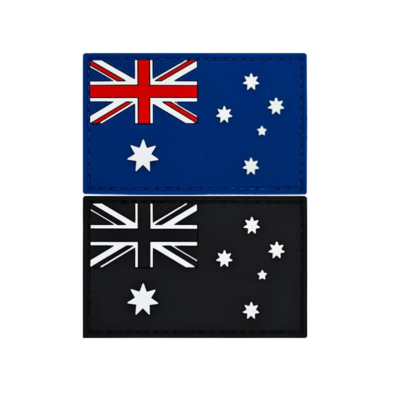 Australian Flag 3D PVC Rubber Patch Australian Silicone Flag PVC Rubber Patch
