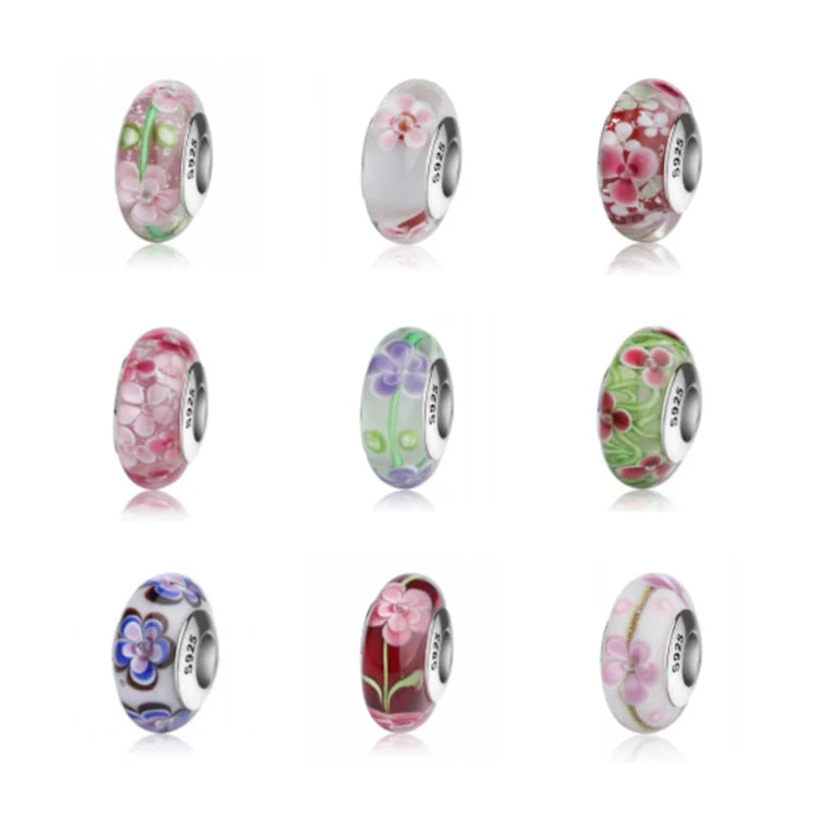 Factory Cheap Wholesale 925 Sterling Silver Murano Glass Beads for Bracelet Making