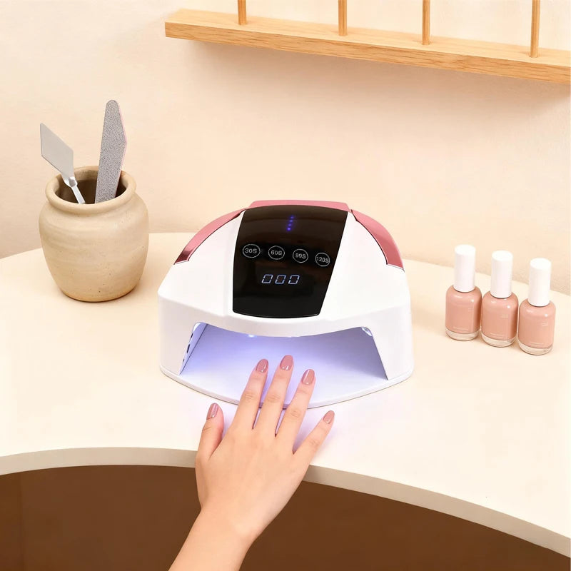 New Arrival Professional Equipment for Gel Polish Dryer Cordless Curing Nail Lamp UV Led 96W With Golden Handle