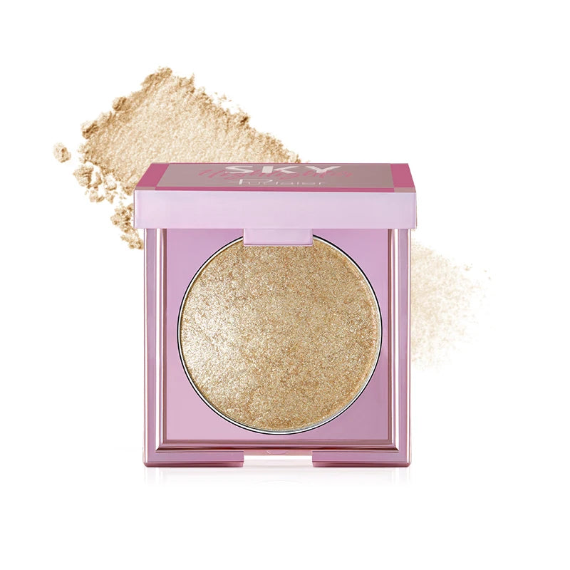 Pudaier Makeup Highlighter Powder Repairing Pearl Glitter Powder Highlighter Cream Matte Repairing Powder