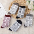 Wholesale Winter Soft Snowflake Mink Socks Women Cozy Nordic Christmas Fuzzy Crew Socks