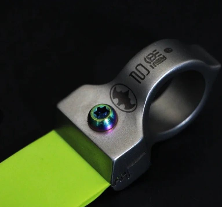 PIAO YU  Stainless Steel No Frame Finger Ring Stainless Steel Slingshot Outdoor Shooting Hunting Slingshot