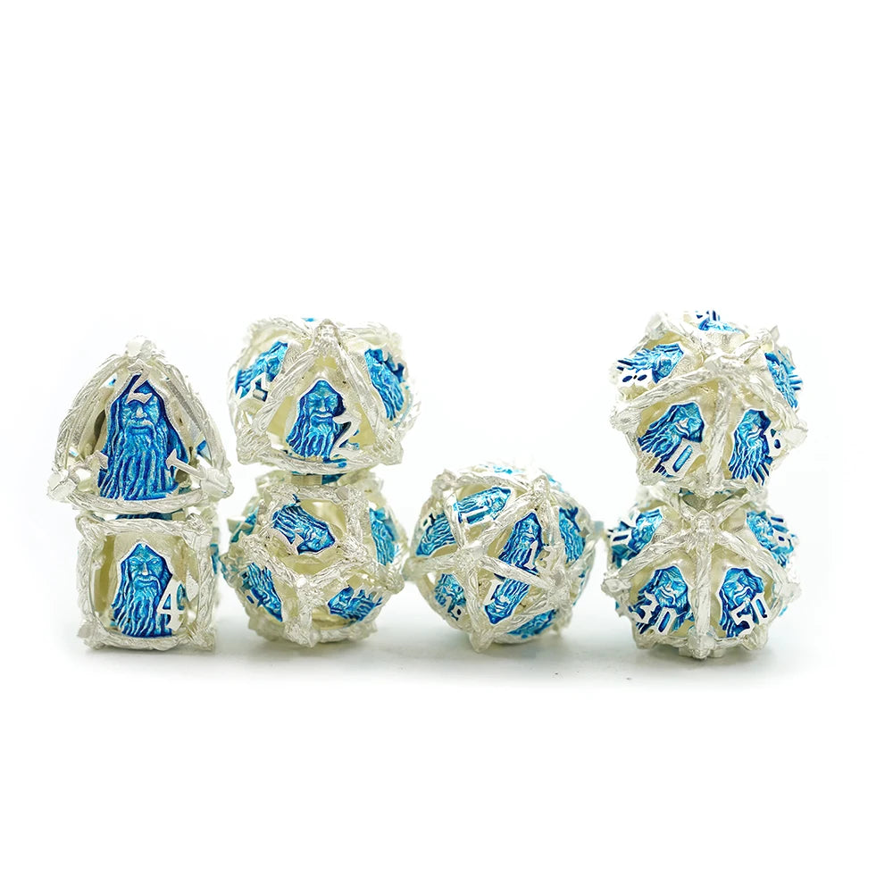 D&d Dice Polyhedron 7-eyed Monster Hollow Dice Dungeons and Dragons Custom Metal Rpg Dnd Dice Set