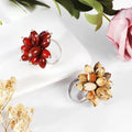 HOVANCI Natural Stone Gravel Chips Rings Healing Crystal Adjustable Finger Ring Hand Made Fashion Women Jewelry Gift for Girls