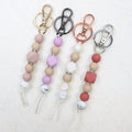 New Creative Cartoon Eco-Friendly Cotton/Metal Beads DIY Handmade Keychain Customizable Color 3D Shape Custom Logo Inlay