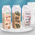 500ml BPA Free 1000ml Clear Milk Box Bottle Reusable Plastic Water Bottle Transparent Acrylic Milk Carton Water Bottle