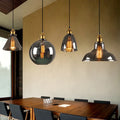 High Grade Metal Luxury Living Room Smoke Gray Glass Modern LED Chandelier Kitchen Pendant Lighting Over Island Bar