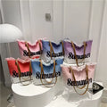 Casual Tote Canvas Handbag Fashionable Simple Letter Tassel Beach Bag Large Capacity for Mommy Bag with Zipper Closure
