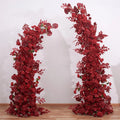 C-FAR001-3 Customize Artificial Silk Arch Horn Flower 2.1m High Rustic Horn Moon Arch Flowers for Wedding Event Decor