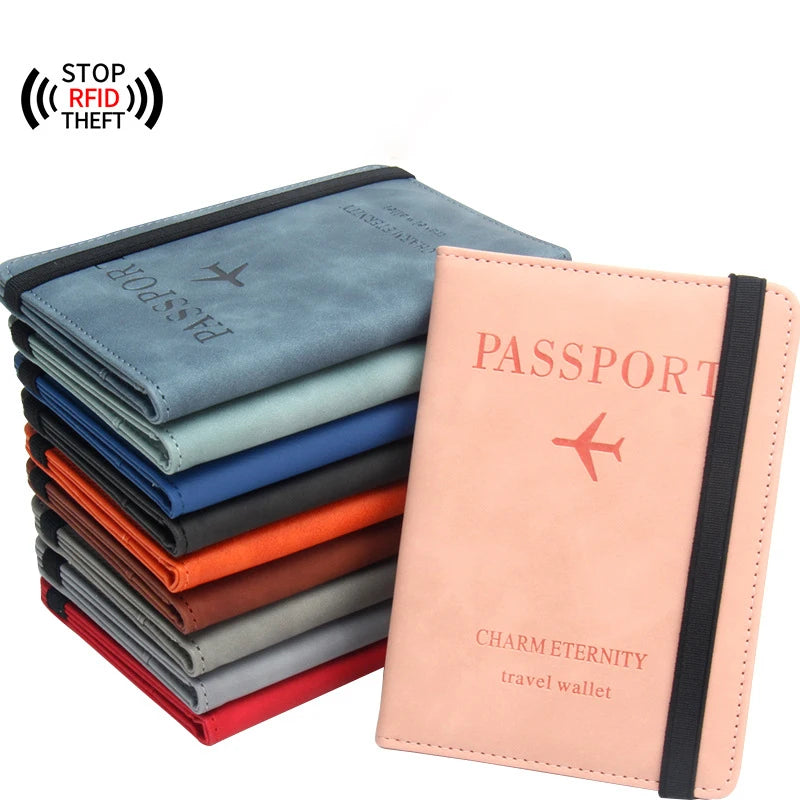 RFID Protection Fashion PU Leather Passport Cover for Trip Travel Promotion Giveaway Gifts with Custom Logo